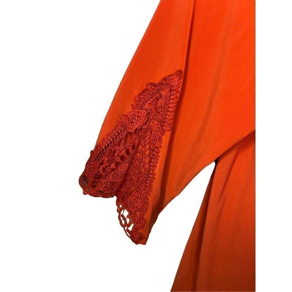 Antthony Originals Women’s 3X Kimono Cardigan Orange Button Front Crochet NEW - Picture 4 of 9